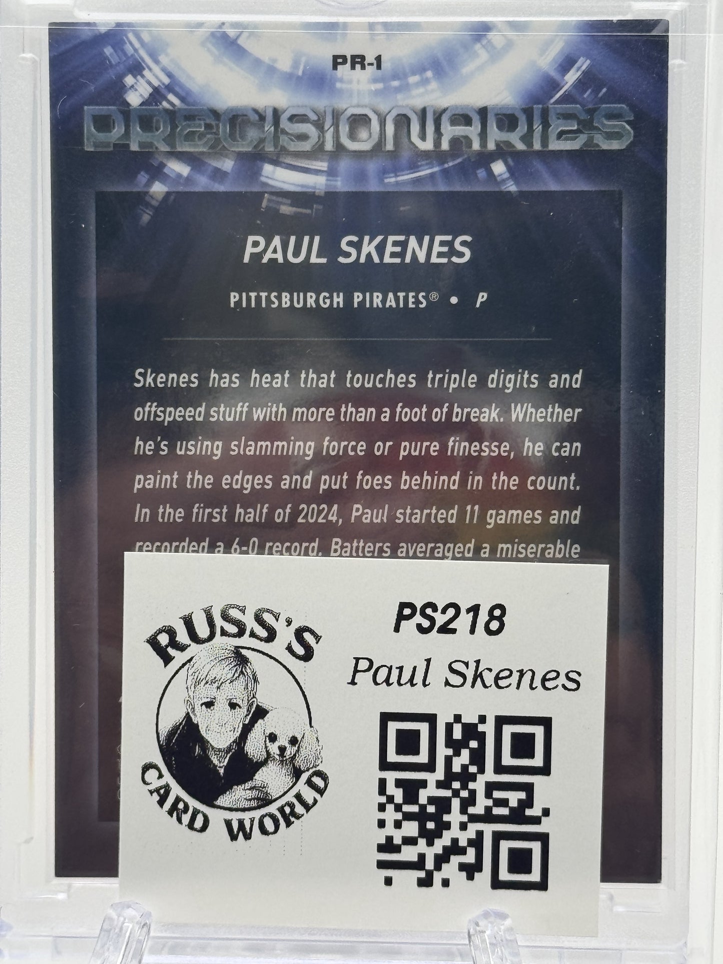 2025 Topps Pristine #PR-1 Paul Skenes Precisionaries Orange Refractor # 18/25