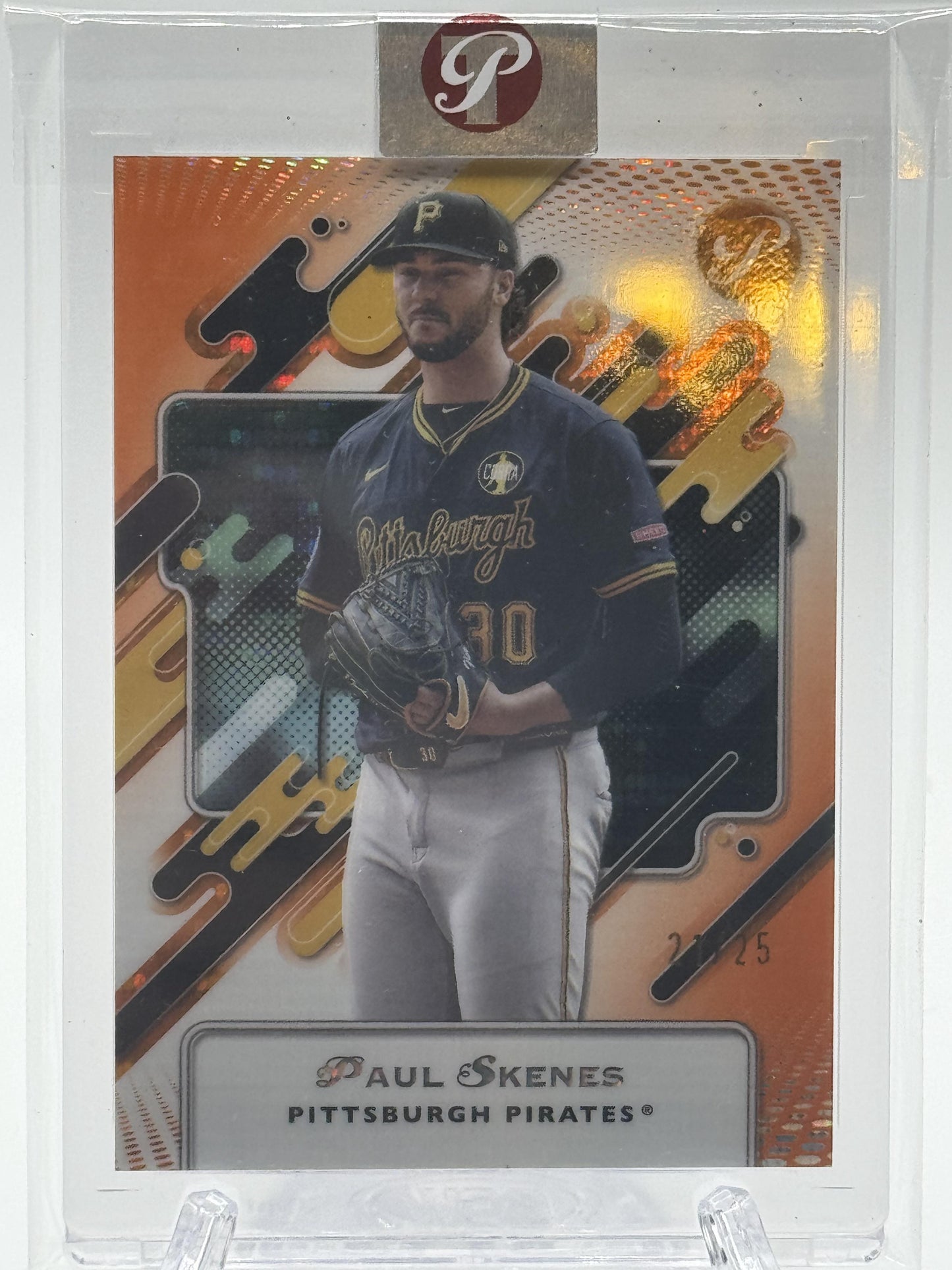 2025 Topps Pristine #157 Paul Skenes Orange Refractor # 21/25