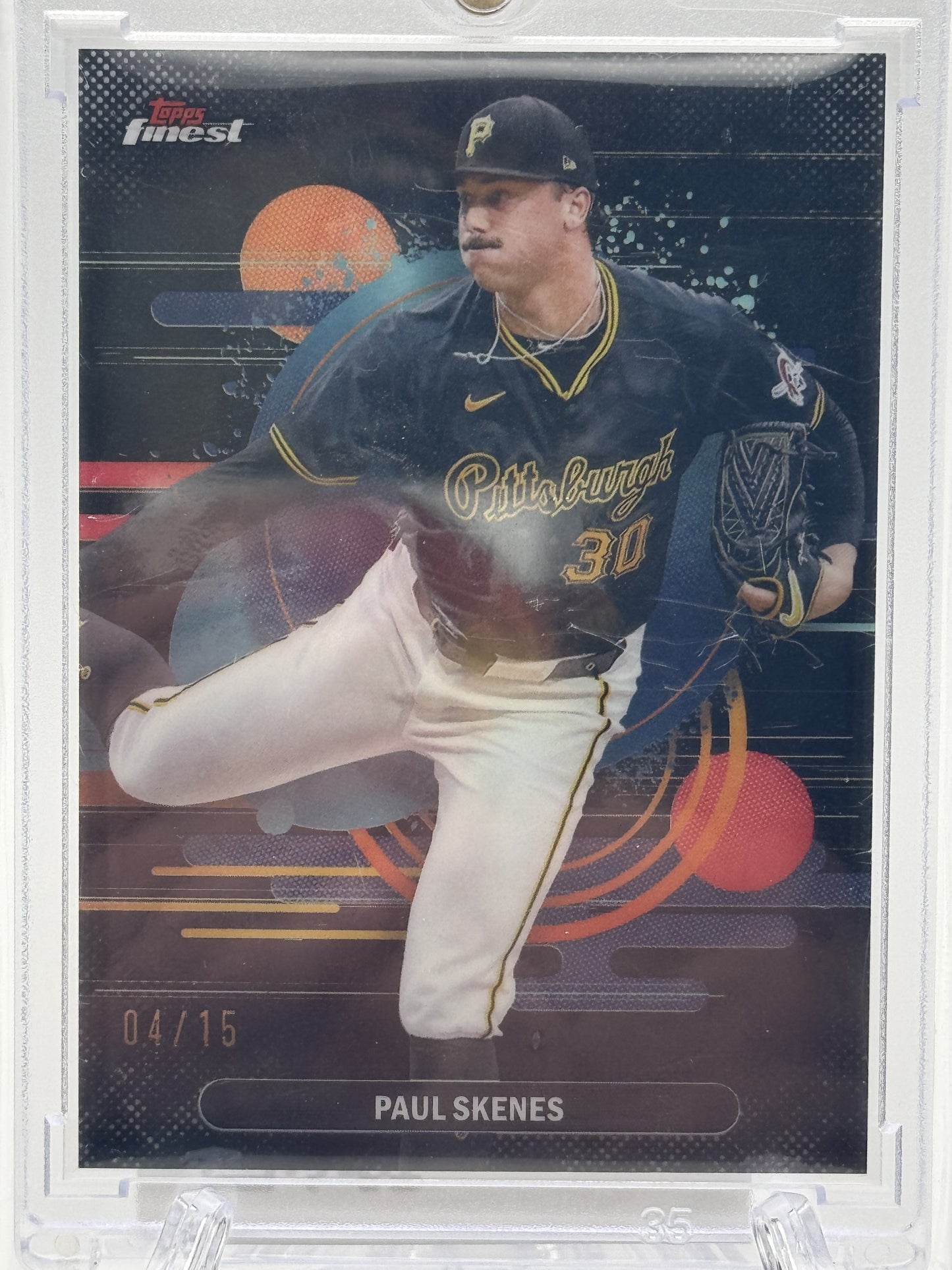 2025 Finest #103 Paul Skenes Black Refractor # 4/15