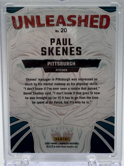 2025 Donruss #20 Paul Skenes Unleashed Purple Laser # 13/15
