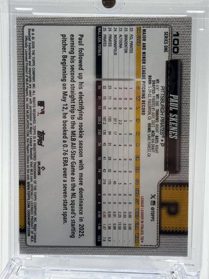 2026 Topps #100 Paul Skenes True Photo Variations