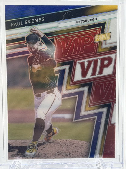 2025 Panini NC Gold Pack VIP #42 Paul Skenes Red, White and Blue Sparkle # 18/25