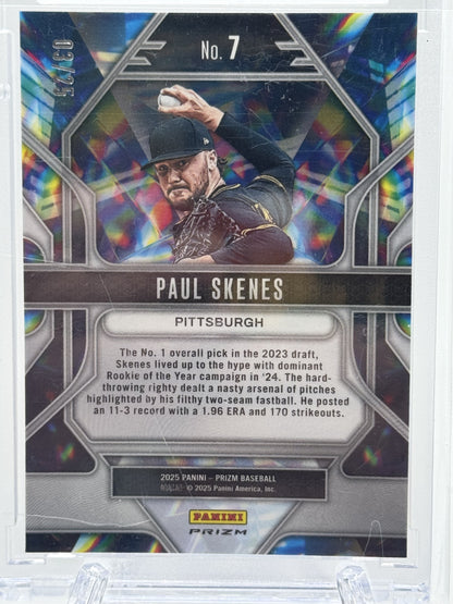 2025 Panini Prizm #7 Paul Skenes Prizmatic Green Pulsar Prizms # 3/25