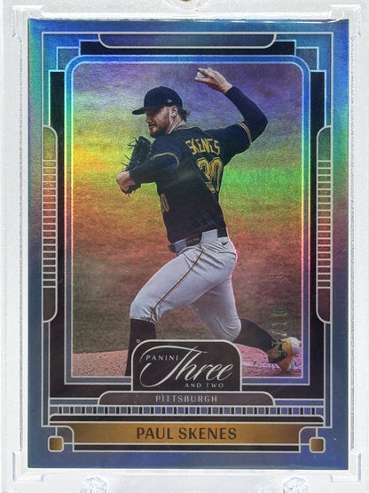2025 Panini Three and Two #74 Paul Skenes Holo Blue # 1/15 First on Print