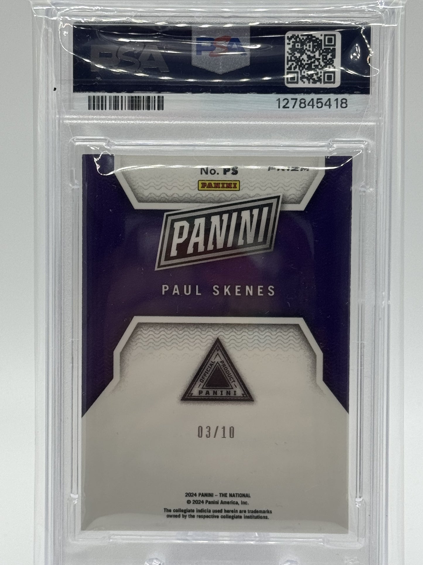 2024 Panini NSCC Case Breaker #PS Paul Skene's Inserts Silver # 3/10
