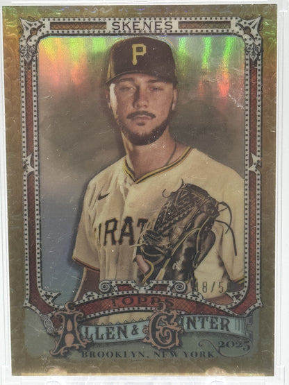 2025 Topps Allen & Ginter #128 Paul Skenes Chrome Gold Refractor # 25/25