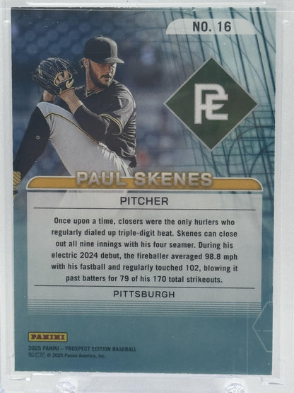2025 Panini Prospect Edition #16 Paul Skenes 20-80 Scale - Holo Silver # 18/25