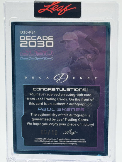 2024 Leaf - Decade 2030 Auto Turquoise #D30-PS1 Paul Skenes #6/10 Encased