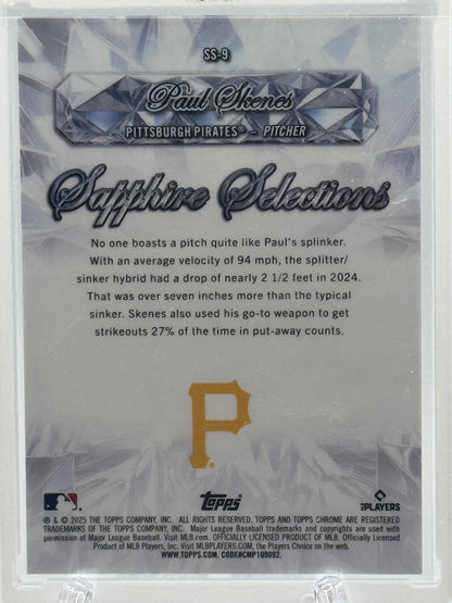 2025 Topps Chrome Sapphire Edition #SS-9 Paul Skenes Sapphire Selections