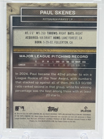 2025 Topps Museum Collection #9 Paul Skenes Diamond # 1/5
