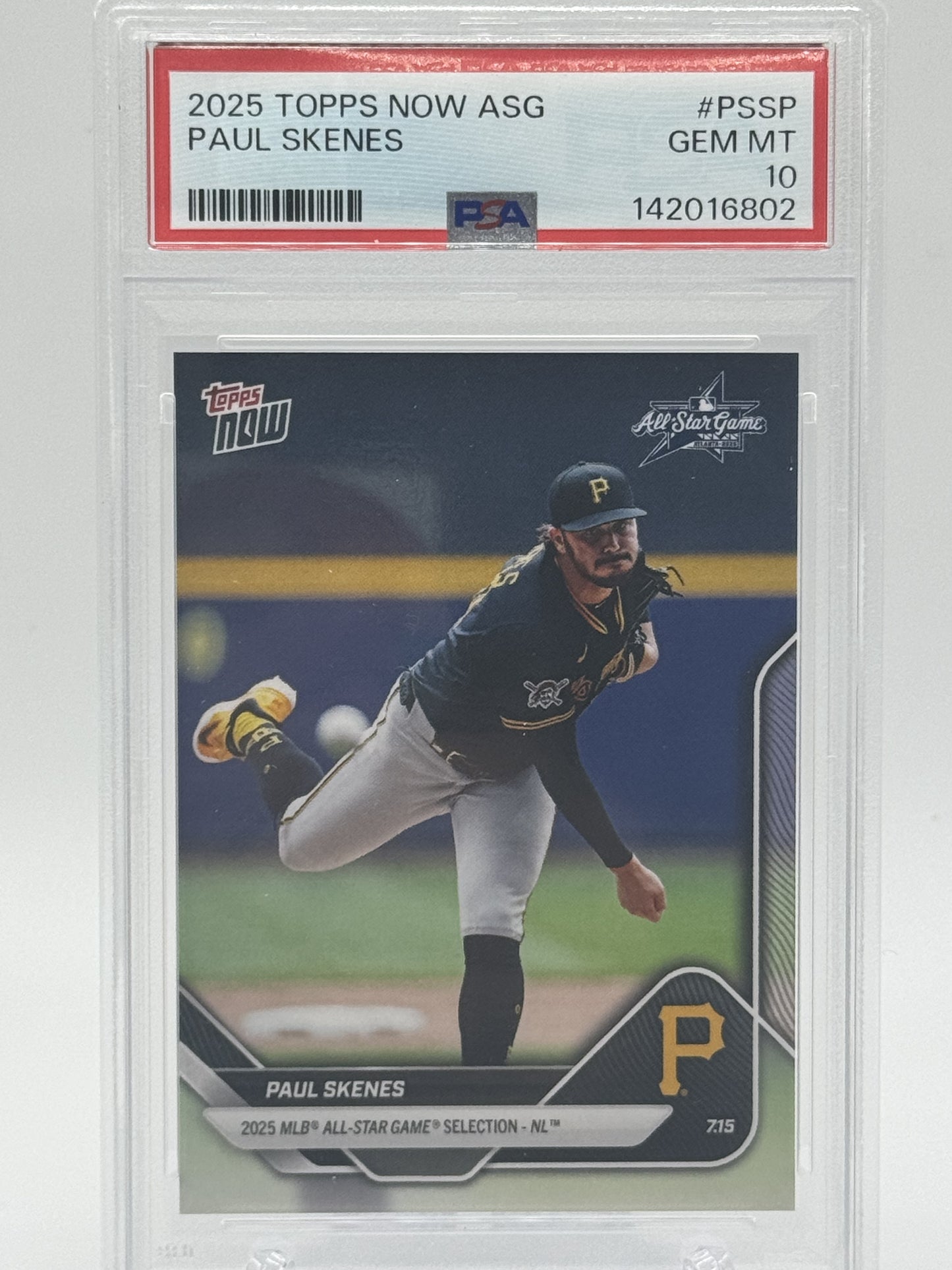 2025 Topps Now All-Star Game #ASG-PSSP Paul Skenes Short Prints PSA 10