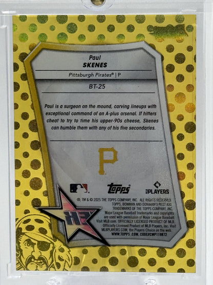 2025 Bowman's Best #BT-25 Paul Skenes Best Tek Gold #/50