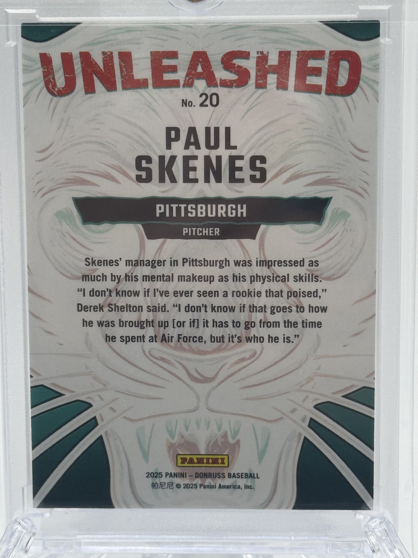 2025 Donruss #20 Paul Skenes Unleashed Blue Ice # 9/35