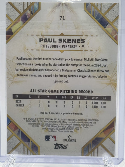 2025 Topps Diamond Icons #71 Paul Skenes Genuine Diamond Icons # 18/25