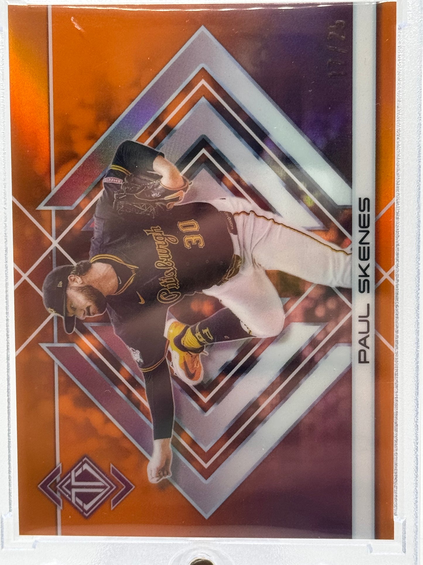 2025 Topps Transcendent #5 Paul Skenes Image Variations Orange Refractor # 24/25