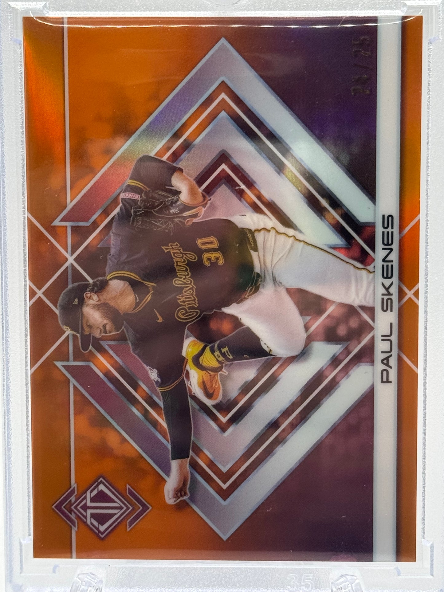 2025 Topps Transcendent #5 Paul Skenes Image Variations Orange Refractor # 17/25