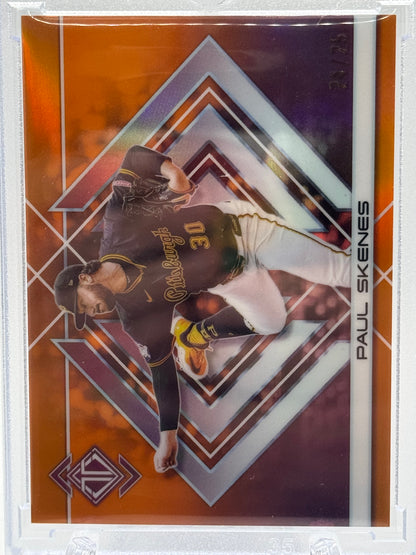2025 Topps Transcendent #5 Paul Skenes Image Variations Orange Refractor # 17/25