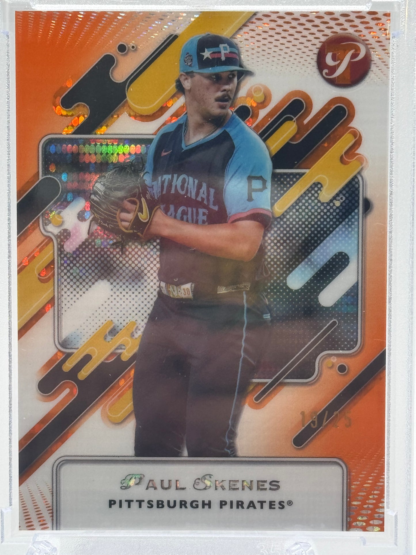 2025 Topps Pristine #285 Paul Skenes Pristine Orange Refractors # 19/25