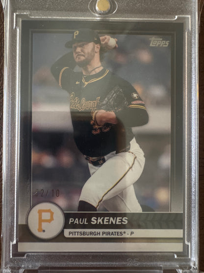 2026 Topps #62 Paul Skenes Flagship Collection Chrome Black # 2/10